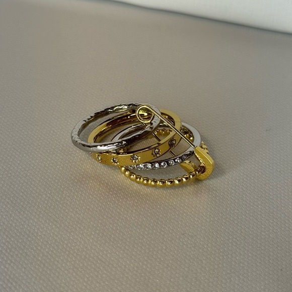 Trending Gold and Silver Women's Stackable Ring - Picture 3 of 3